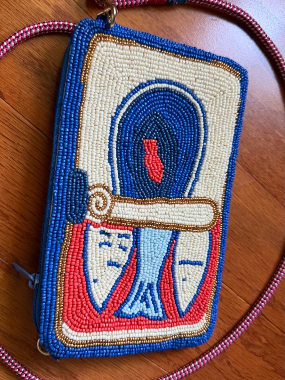 Ink + Alloy Leila Sardine Seed Bead Clutch With Strap - Picture 4 of 11